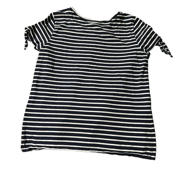 Nautica women's large blue and white striped nautical shirt - Picture 2 of 4
